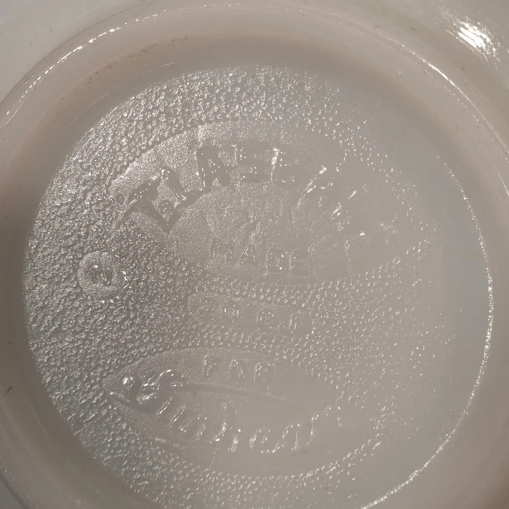 Vintage Glasbake for Sunbeam White Milk Glass Mixing Bowl with Spout 20 CJ